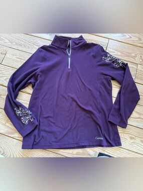 Cabela's brand purple quarter-zip pullover size xl